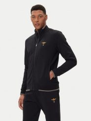 Aeronautica Militare Bluza 252FE1956UF00459 Czarny Regular Fit. Czarne bluzy męskie Aeronautica Militare, m, bez wzorów, z bawełny, bez kaptura. Za 679.99 zł.