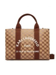 KARL LAGERFELD Torebka B1W50021 Brązowy. Brązowe torebki do ręki damskie KARL LAGERFELD, bez wzorów, z materiału, bez dodatków. Za 649.99 zł.