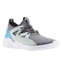 Buty treningowe damskie Reebok Cardio Motion. Szare obuwie sportowe damskie Reebok, bez wzorów, z materiału, na fitness i siłownię. Za 358.00 zł.
