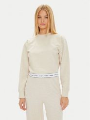 Guess Bluza O3YQ01 KBS91 Écru Regular Fit. Bluzy damskie Guess, l, z aplikacjami, z bawełny, bez kaptura. Za 119.99 zł.