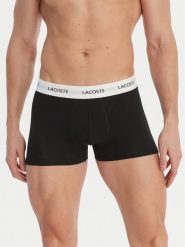 Lacoste Komplet bokserek 5H5150 Czarny. Czarne bokserki męskie Lacoste, l, bez wzorów, z bawełny. Za 179.99 zł.
