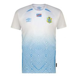Autentyczna koszulka wyjazdowa DR Konga Mistrzostwa Świata 2026. Białe koszulki sportowe męskie Umbro, l, bez wzorów, z materiału, bez kołnierzyka, bez ramiączek, do piłki nożnej. Za 99.00 zł.