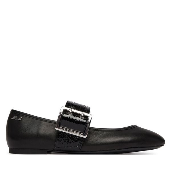 Baleriny KARL LAGERFELD. Czarne baleriny damskie KARL LAGERFELD, bez wzorów, bez obcasa. Za 434.99 zł.