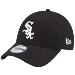 Czapka z daszkiem męska Team Side Patch 9FORTY Chicago White Sox Cap. Czarne czapki i kapelusze męskie New Era, bez wzorów, z poliesteru, sportowe. Za 119.99 zł.