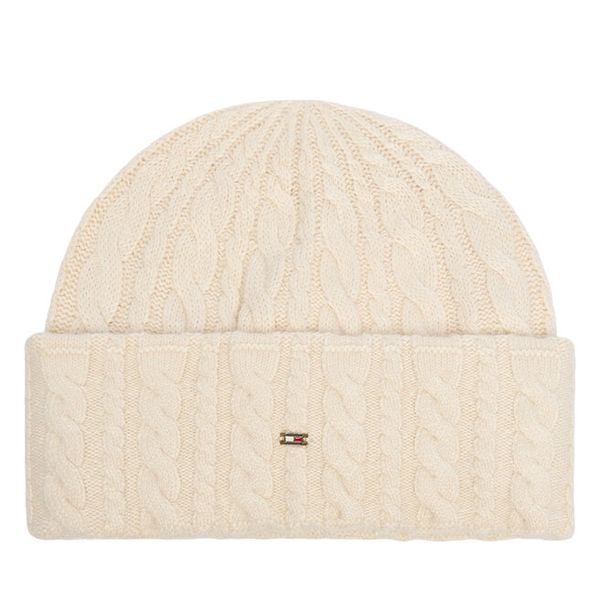 Czapka Tommy Hilfiger. Białe czapki i kapelusze damskie Tommy Hilfiger, na zimę, bez wzorów. Za 249.99 zł.