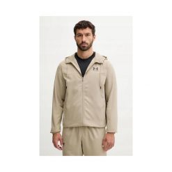 Kurtka Męska Wiatrówka Under Armour Z Kapturem Rival Woven. Brązowe kurtki męskie Under Armour, m, bez wzorów, sportowe, z kapturem. Za 249.99 zł.