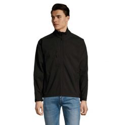 Kurtka Męska Relax Soft Shell. Czarne kurtki sportowe męskie SOL'S, l, bez wzorów, trekkingowe. Za 219.99 zł.