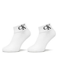 Skarpety długie Calvin Klein Jeans. Białe skarpety damskie Calvin Klein Jeans, bez wzorów, z jeansu. Za 59.99 zł.