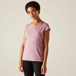 Hyperdimension II damska koszulka. Czerwone koszulki sportowe damskie Regatta, bez wzorów, bez kołnierzyka, bez ramiączek, trekkingowe. W wyprzedaży za 100.00 zł.