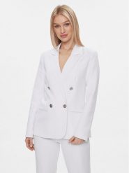 Guess Marynarka Amanda W4RN41 WFWX2 Biały Regular Fit. Białe żakiety damskie Guess, m, z aplikacjami, z syntetyku. Za 719.99 zł.