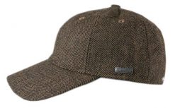 Jesienno Zimowa Czapka z Daszkiem, z Wełną, Jodełka - Pako Jeans - Ciemny Karmel. Czapki i kapelusze męskie Pako Jeans, na zimę, bez wzorów, z jeansu. Za 59.00 zł.