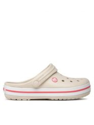 Crocs Klapki Crocband 11016 Beżowy. Brązowe klapki damskie Crocs, bez wzorów, z tworzywa sztucznego, bez obcasa. Za 179.99 zł.