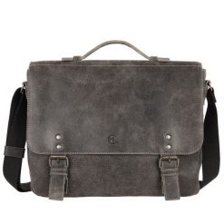 Torba męska Canaletto vintage skóra naturalna 14 cali TM258s342. Szare torby na laptopa męskie bez wzorów, ze skóry. Za 465.50 zł.