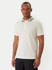 KARL LAGERFELD Polo 745010 562200 Écru Regular Fit. Białe koszulki polo męskie KARL LAGERFELD, m, bez wzorów, z bawełny, bez ramiączek. Za 539.99 zł.