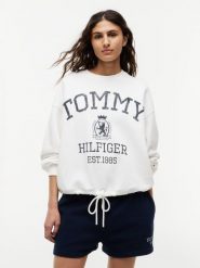 Tommy Hilfiger Bluza Kobiety Bawełna (100%) biały|wielokolorowy, L. Białe bluzy damskie Tommy Hilfiger, l, bez wzorów, z bawełny, bez kaptura. Za 649.95 zł.