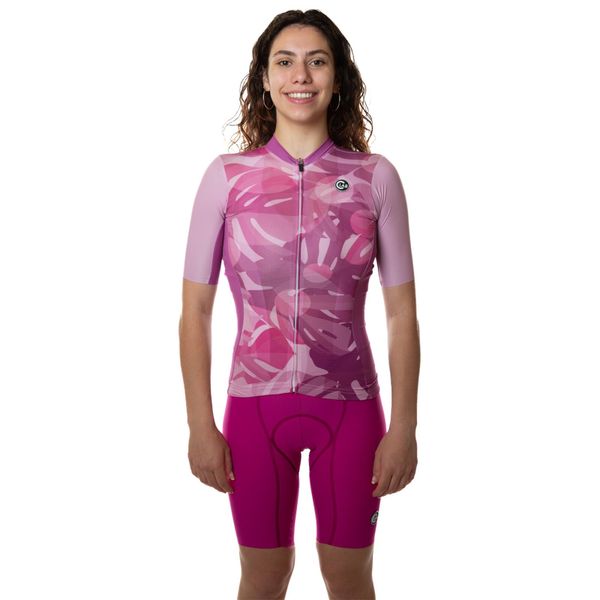 Koszulka rowerowa damska Ottima Rosa. Czerwone koszulki sportowe damskie C-LAB, bez wzorów, rowerowe. W wyprzedaży za 371.25 zł.