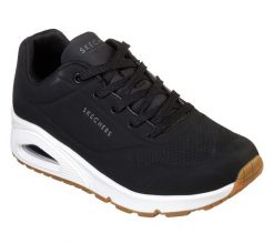 Buty do chodzenia damskie Skechers Uno-Stand on Air. Czarne obuwie sportowe damskie Skechers, bez wzorów, z materiału, trekkingowe. Za 402.00 zł.