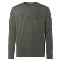 Koszulka z długim rękawem VAUDE Rosemoor III. Zielone bluzki z długim rękawem męskie Vaude, m, bez wzorów, bez kołnierzyka. Za 274.50 zł.
