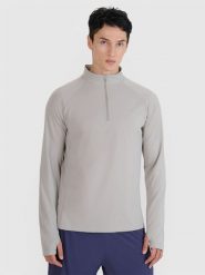 4F Longsleeve do biegania w terenie szybkoschnący męski - szary S. Szare koszulki sportowe męskie 4f, m, bez wzorów, z syntetyku, klasyczne, bez kołnierzyka. W wyprzedaży za 139.99 zł.