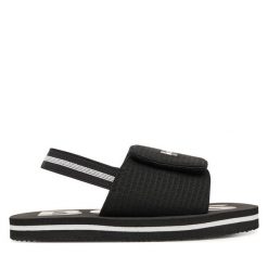 Sandały BOSS. Czarne sandały chłopięce Boss, bez zapięcia. Za 151.99 zł.