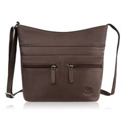 Torebka damska skórzana na ramię pojemna brązowa Paolo Peruzzi AY-23-BR. Brązowe torby na ramię damskie bez wzorów, z materiału, biznesowe, bez dodatków. Za 219.00 zł.