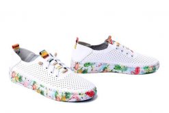 ARTIKER RELAKS 58C0597 white/yellow, półbuty damskie. Białe półbuty damskie Artiker Relaks, na lato, bez wzorów, ze skóry, bez obcasa, bez zapięcia. Za 165.67 zł.