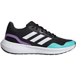 Buty damskie do biegania adidas Runfalcon 3 TR. Czarne obuwie sportowe damskie Adidas, bez wzorów, z gumy, do biegania. Za 241.99 zł.