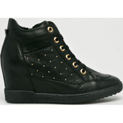 Geox - Buty. Czarne obuwie sportowe damskie Geox, z materiału. W wyprzedaży za 499.90 zł.