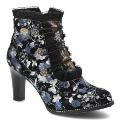 Czarne Botki Laura Vita Eleganckie Obuwie Damskie Na Obcasie. Czarne kozaki damskie Laura Vita, bez obcasa, na obcasie. Za 407.99 zł.