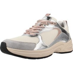 Buty GEOX D ZARVIA Srebrny. Szare obuwie sportowe damskie Geox, bez wzorów, z syntetyku, na fitness i siłownię. Za 330.99 zł.