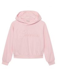 Guess Bluza J6GQ03 KAD74 Różowy jasny Relaxed Fit. Czerwone bluzy dla dziewczynek Guess, z aplikacjami, z bawełny, bez ramiączek, bez kaptura. Za 234.99 zł.