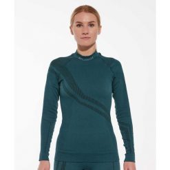 Bluza damska z wełną merino Brubeck THERMO WOOL by Pustelnik. Zielone bluzy damskie Brubeck, bez wzorów, z wełny, bez kaptura. Za 243.99 zł.