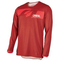 Koszulka rowerowa mtb męska O'Neal FR Hybrid. Czerwone bluzy męskie O'NEAL, bez zapięcia, rowerowe. Za 249.00 zł.