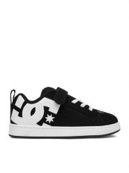 DC Shoes Sneakersy EO-COURT GRAFFIK ELASTIC TODDLER DC02547002 Czarny. Czarne trampki i tenisówki chłopięce DC Shoes, bez wzorów, ze skóry, bez zapięcia. Za 199.99 zł.