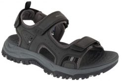 Sandały męskie, Prewitt - Rigdon. Czarne sandały męskie Skechers, z materiału, bez zapięcia. Za 229.99 zł.
