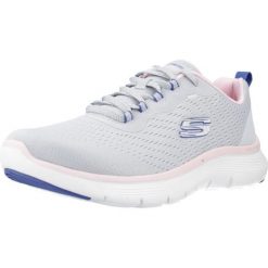 Kapcie SKECHERS FLEX APPEAL 5.0 Szary. Szare kapcie damskie Skechers, bez wzorów, z materiału. Za 404.00 zł.