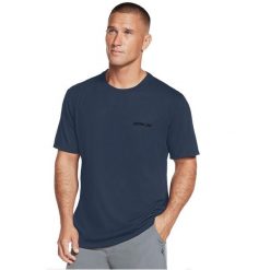 Skechers Dri-Release SKX Tee, męski t-shirt. Niebieskie t-shirty męskie Skechers, m, bez wzorów, z bawełny, sportowe, bez kołnierzyka. Za 89.99 zł.