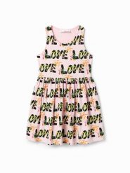 Desigual Sukienka codzienna 23SGVK11 Różowy Regular Fit. Czerwone sukienki dla dziewczynek Desigual, bez wzorów, z bawełny, bez ramiączek. Za 269.99 zł.