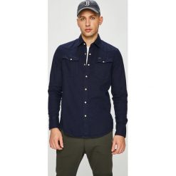 G-Star Raw - Koszula. Czarne koszule męskie G-Star Raw, z bawełny, z klasycznym kołnierzykiem, z długim rękawem. W wyprzedaży za 379.90 zł.