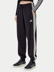 Adidas Spodnie dresowe Essentials 3-Stripes Fleece JE1276 Czarny Loose Fit. Czarne spodnie dresowe damskie Adidas, xs, bez wzorów, z bawełny. Za 159.99 zł.