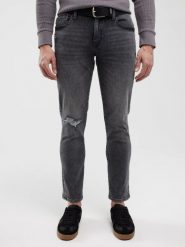 Jeansy męskie skinny z przetarciami 7/8 szare Jeffray Cropped 898. Szare jeansy męskie Big Star, retro. W wyprzedaży za 119.99 zł.