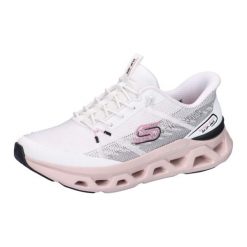 Buty SKECHERS SLIP - INS STEP ALTUS FAST LANE Biały. Białe obuwie sportowe damskie Skechers, bez wzorów, z syntetyku, bez zapięcia. Za 490.96 zł.