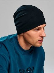 Bawełniana czapka basic - czarny. Czarne czapki i kapelusze męskie Sinsay, bez wzorów, z bawełny. Za 9.99 zł.