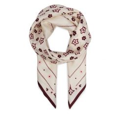 Chusta jedwabna Coach. Białe szaliki i chusty damskie Coach, bez wzorów, z jedwabiu. Za 399.99 zł.