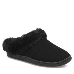 Kapcie MYSLIPPERS. Czarne kapcie damskie MYSLIPPERS, bez wzorów. Za 99.99 zł.