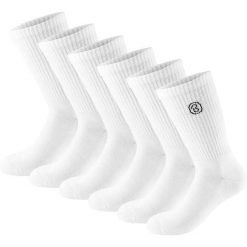 BRUBAKER skarpety sportowe 6 par unisex oddychające retro - Biały. Białe skarpety damskie X2, bez wzorów. Za 122.99 zł.
