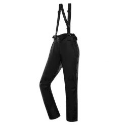 Spodnie damskie narciarskie snowboardowe 10.000 Alpine Pro Edesa. Czarne spodnie materiałowe damskie Alpine Pro, bez wzorów. W wyprzedaży za 349.00 zł.
