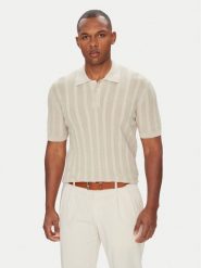 Baldessarini Polo B4 50024.5232 Beżowy Slim Fit. Brązowe koszulki polo męskie Baldessarini, l, bez wzorów, z bawełny, bez ramiączek. Za 569.99 zł.