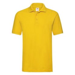 Męska Koszulka Polo Premium. Brązowe koszulki polo męskie Fruit of the Loom, m, bez wzorów, bez ramiączek. Za 54.99 zł.