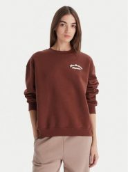 New Balance Bluza WT53516 Brązowy Relaxed Fit. Brązowe bluzy damskie New Balance, m, bez wzorów, z bawełny, bez kaptura. Za 279.99 zł.